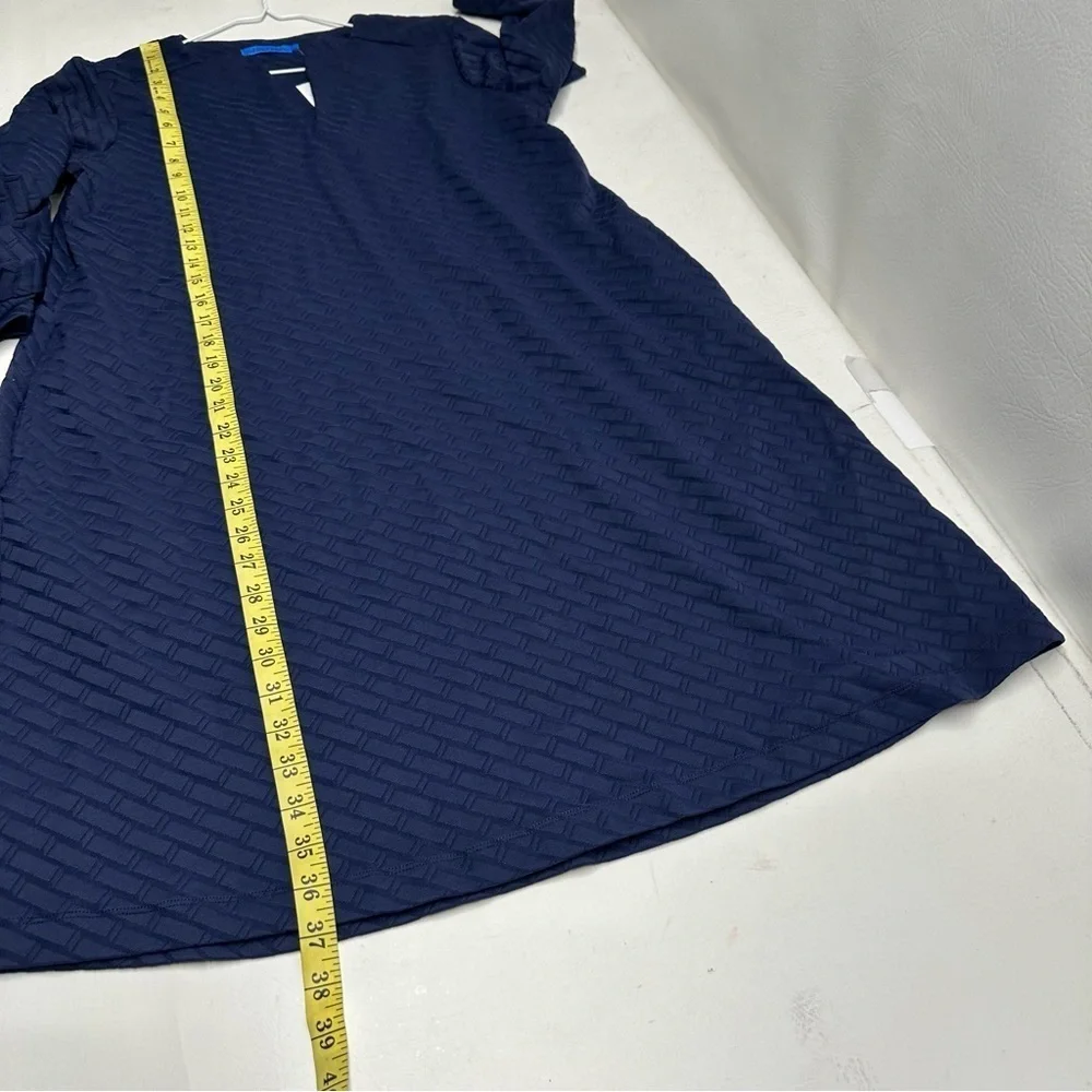 NWT J.McLaughlin Octavia Geo Jaquard Split V-Neck 3/4 Sleeve Shift Dress